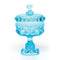 Eye Winker Covered Compote  option Aqua Opal