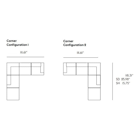 Connect Soft Modular Corner Configuration Sofa