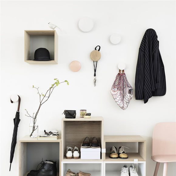 Dots Wood Wall Hooks (Set of 5)