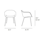 Black / Black Fiber Armchair with Tube Base - OPEN BOX