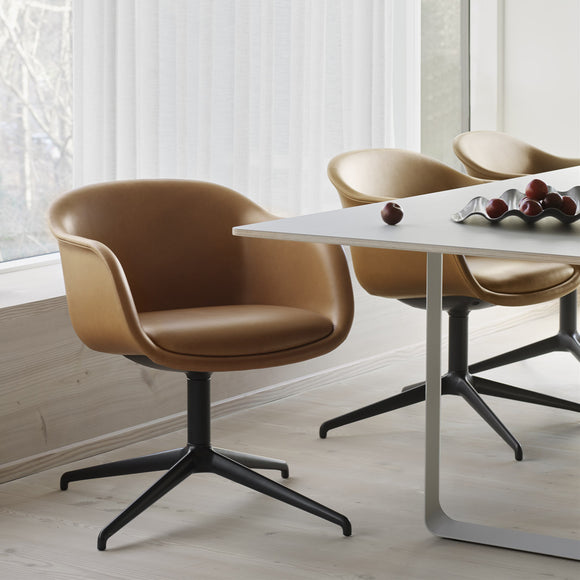 Fiber Conference Armchair with Swivel Base