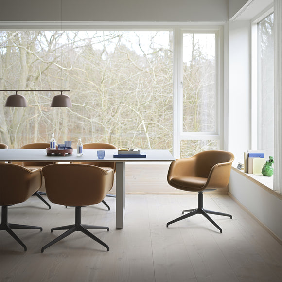 Fiber Conference Armchair with Swivel Base
