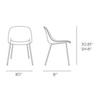 Recycled Plastic Fiber Side Chair - Tube Base