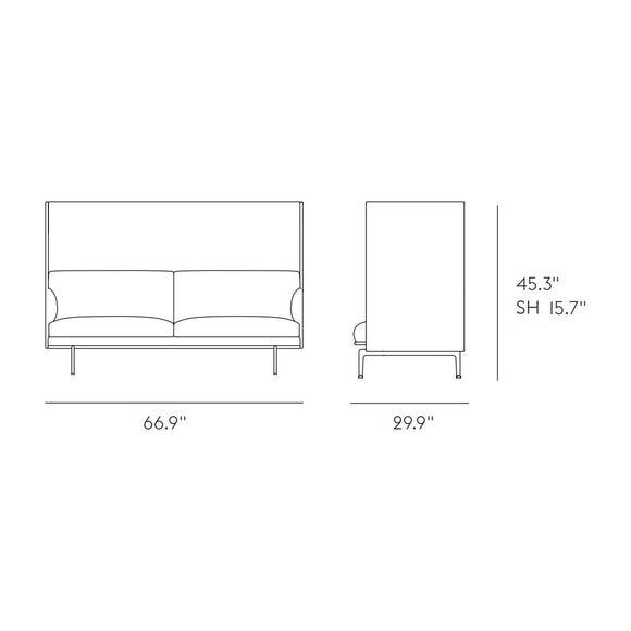 Outline Highback 100-2-Seater Sofa