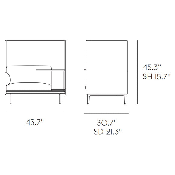 Outline Highback Work 100 Lounge Chair