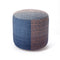 Shade Pouf  option Blue/Antique Brass / Small: 15.3 in diameter
