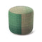 Shade Pouf  option Green/Gray / Small: 15.3 in diameter