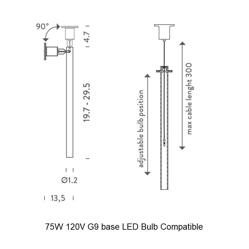 Canna Nuda Wall / Ceiling Light
