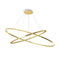 Ellisse Double Chandelier Pendant Light  option Gold Polished Anodized