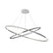 Ellisse Double Chandelier Pendant Light  option Polished Aluminum