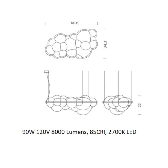 Nuvola Pendant Light