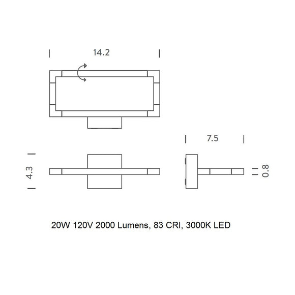 Spigolo Wall / Ceiling Light