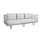 Nest 3-Seater Outdoor Sofa  option White