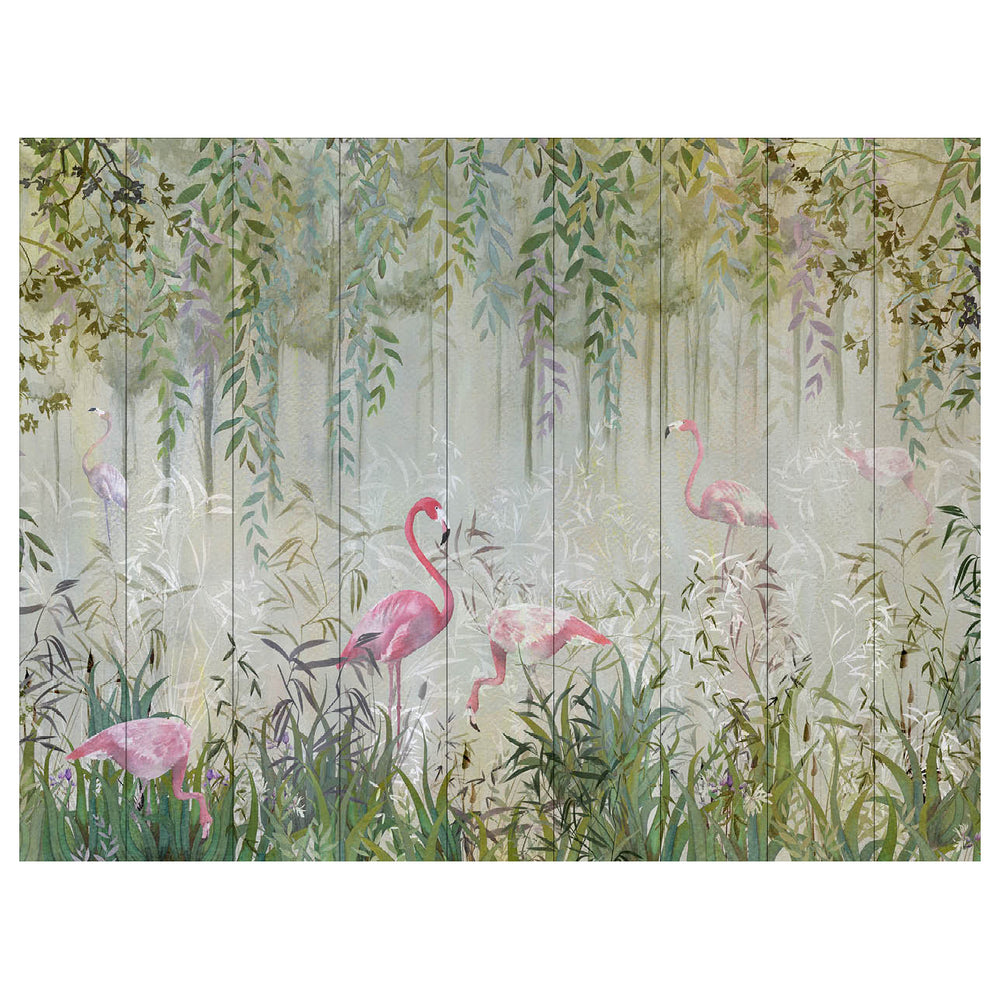 Flamingo’s Garden Wallpaper