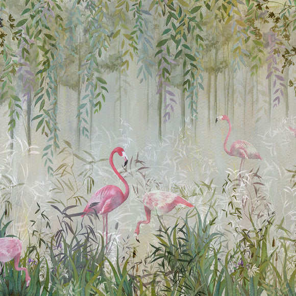Flamingo’s Garden Wallpaper