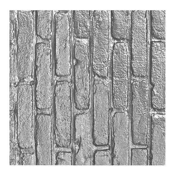 PHM-34 Silver Grey Brick Wallpaper Sample Swatch