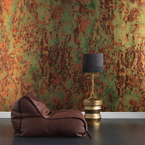 Spoiled Copper Metallic Wallpaper