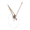 Cris Wall Clock  option Chrome / Walnut / Red