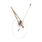 Cris Wall Clock  option Chrome / White / Walnut