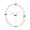 Delmori Wall Clock  option Black / Chrome / Walnut