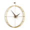 Doble O Wall Clock  option Brass / Walnut
