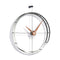 Doble O Wall Clock  option Chrome / Walnut