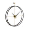 Doble O Wall Clock  option Dark Brown / Brass