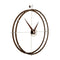 Doble O Wall Clock  option Dark Brown / Chrome