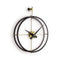 Dos Puntos Wall Clock  option Brass / Dark Brown