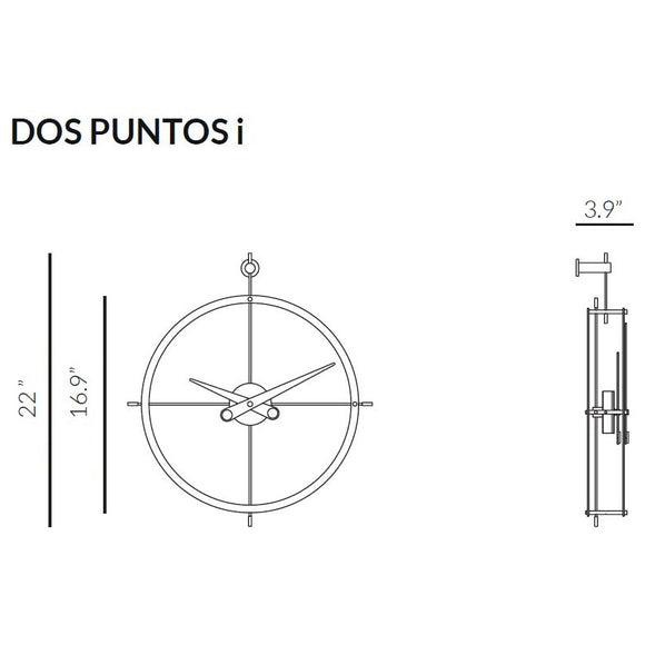 Dos Puntos Wall Clock