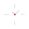 Merlin Wall Clock  option Chrome / Red