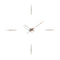 Merlin Wall Clock  option Chrome / Walnut