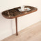 Mesita Side Table  option Walnut with Emperador Marble Top