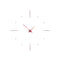 Mixto Wall Clock  option Chrome / Red