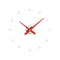 Rodon Wall Clock  option Chrome / Red