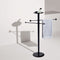Toallero Towel Stand  option Black / Sahara Noir Marble and Graphite