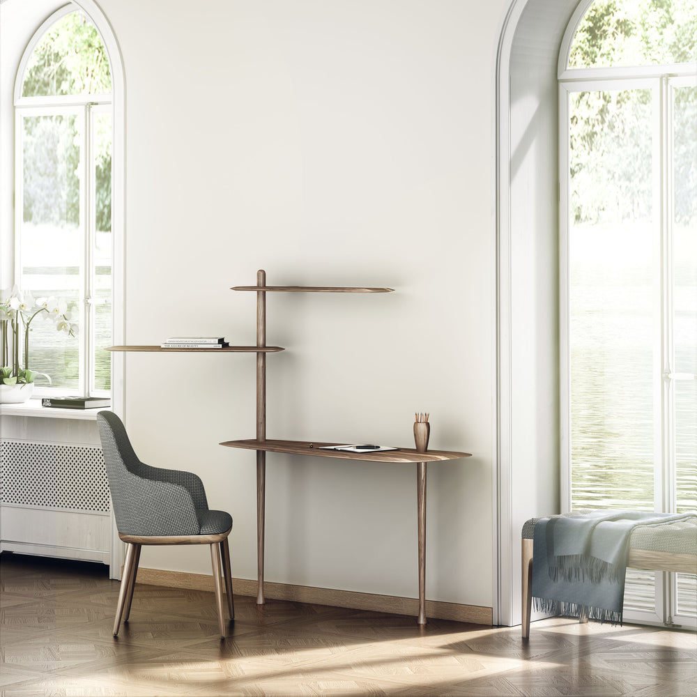 Unica Escritorio Desk in Natural Solid Walnut