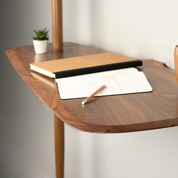Unica Escritorio Desk in Natural Solid Walnut