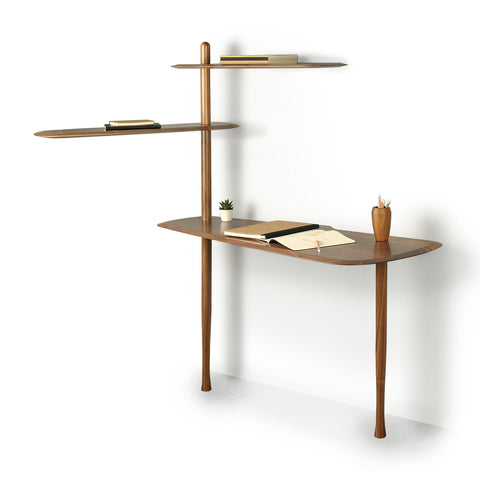 Unica Escritorio Desk in Natural Solid Walnut