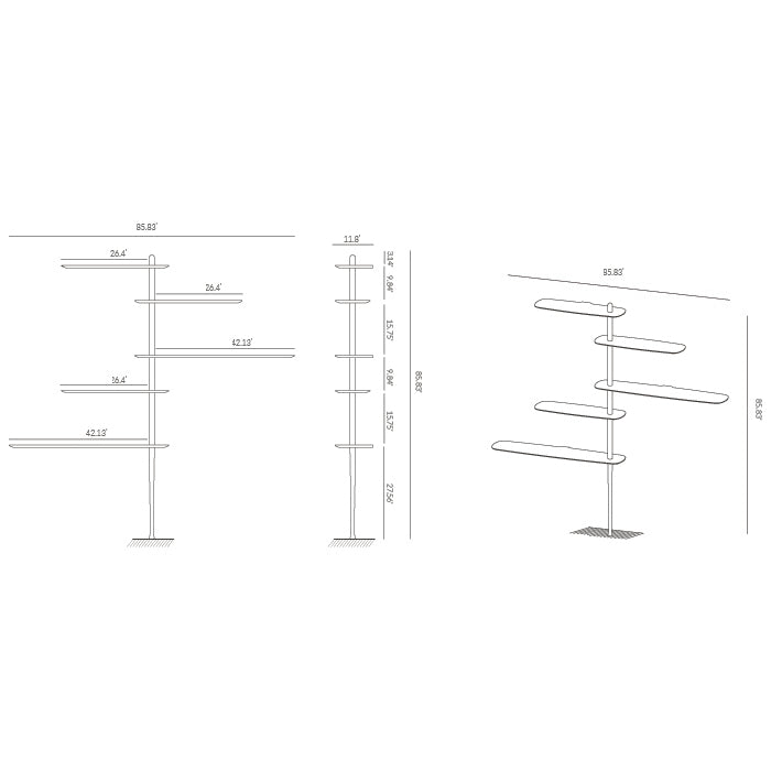 Unica Floor Shelving