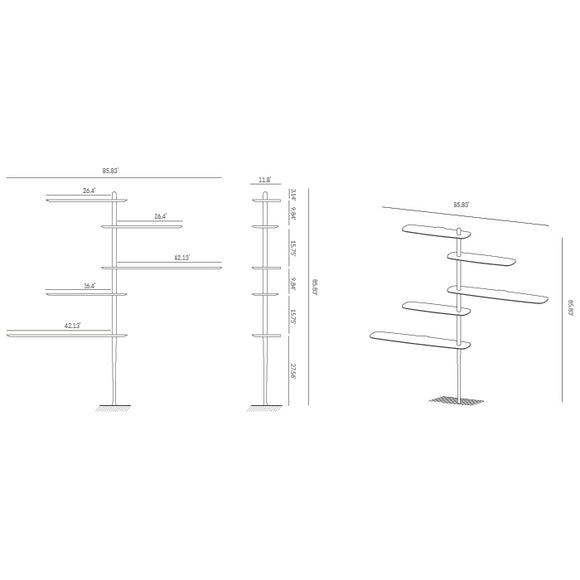 Unica Floor Shelving