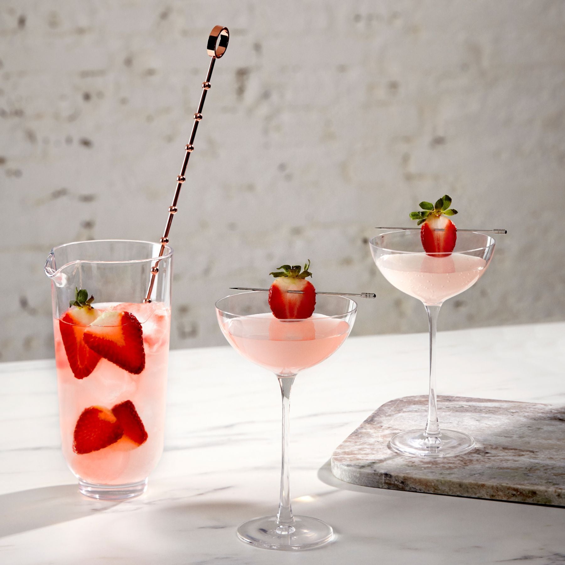 Nude Glass Hepburn Coupe Glasses