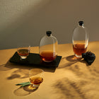 Malt Whiskey Bottle with Wooden Tray
