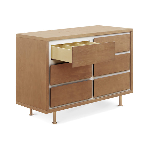 Novella 6 Drawer Dresser Stained Ash Ivory | Nursery Works Novella 6 Drawer Dresser Stained Ash Ivory | Nursery Works