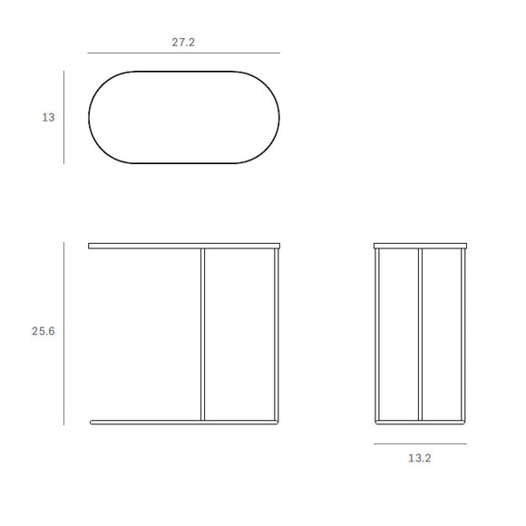 Oblong Tray Side Table