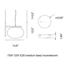 Alba Metal Arm Pendant Light