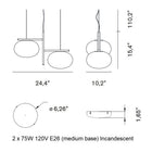 Alba Metal Arm Pendant Light
