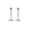 Carat Candlestick (Set of 2)  option Brass