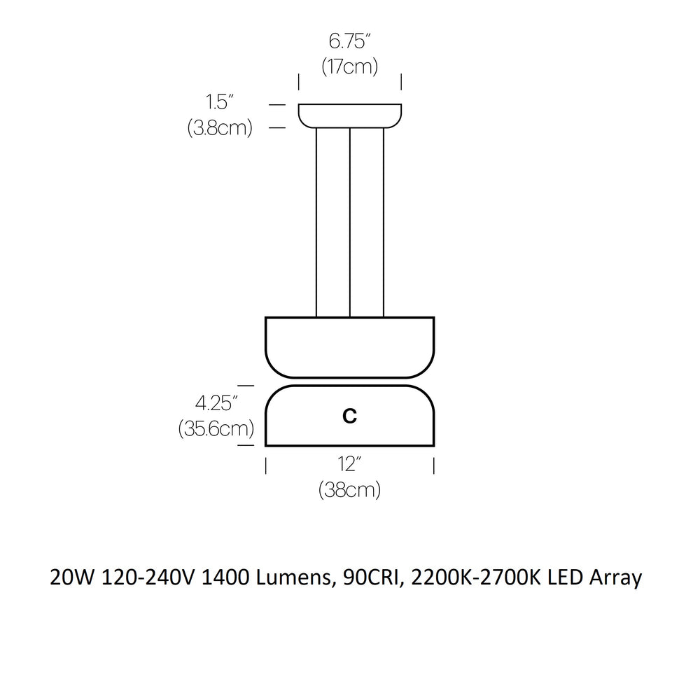Totem Down/Up Light Pendant Light