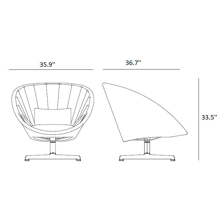 Peacock Outdoor Lounge Chair with Swivel Base